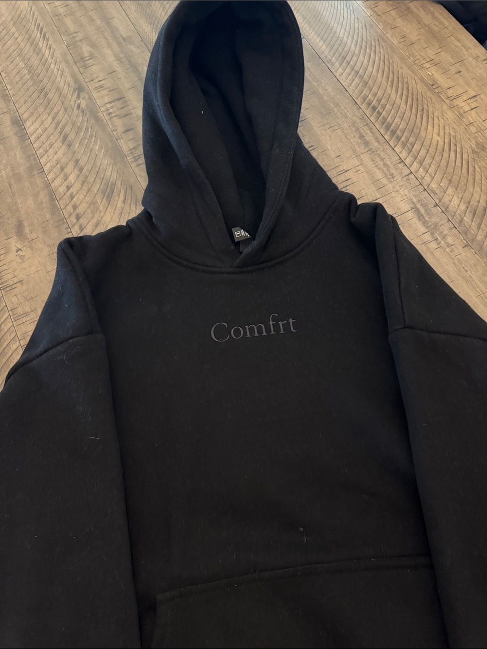 Unisex Black Comfrt Hoodie - Picture 2 of 3